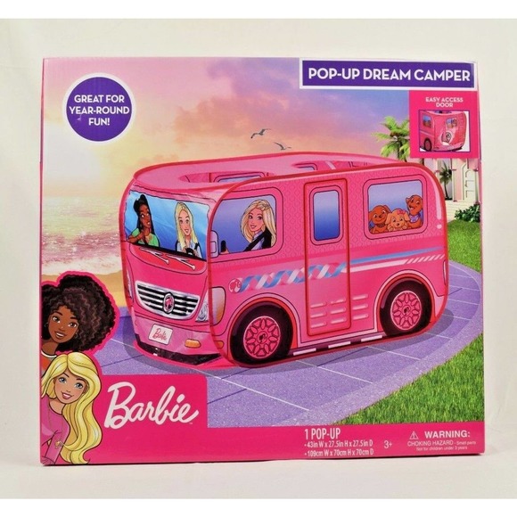 Barbie Toys Sunny Days Barbie Popup Dream Camper For Kids Play